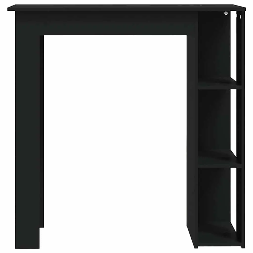 Black Bar Table with Storage for Kitchen