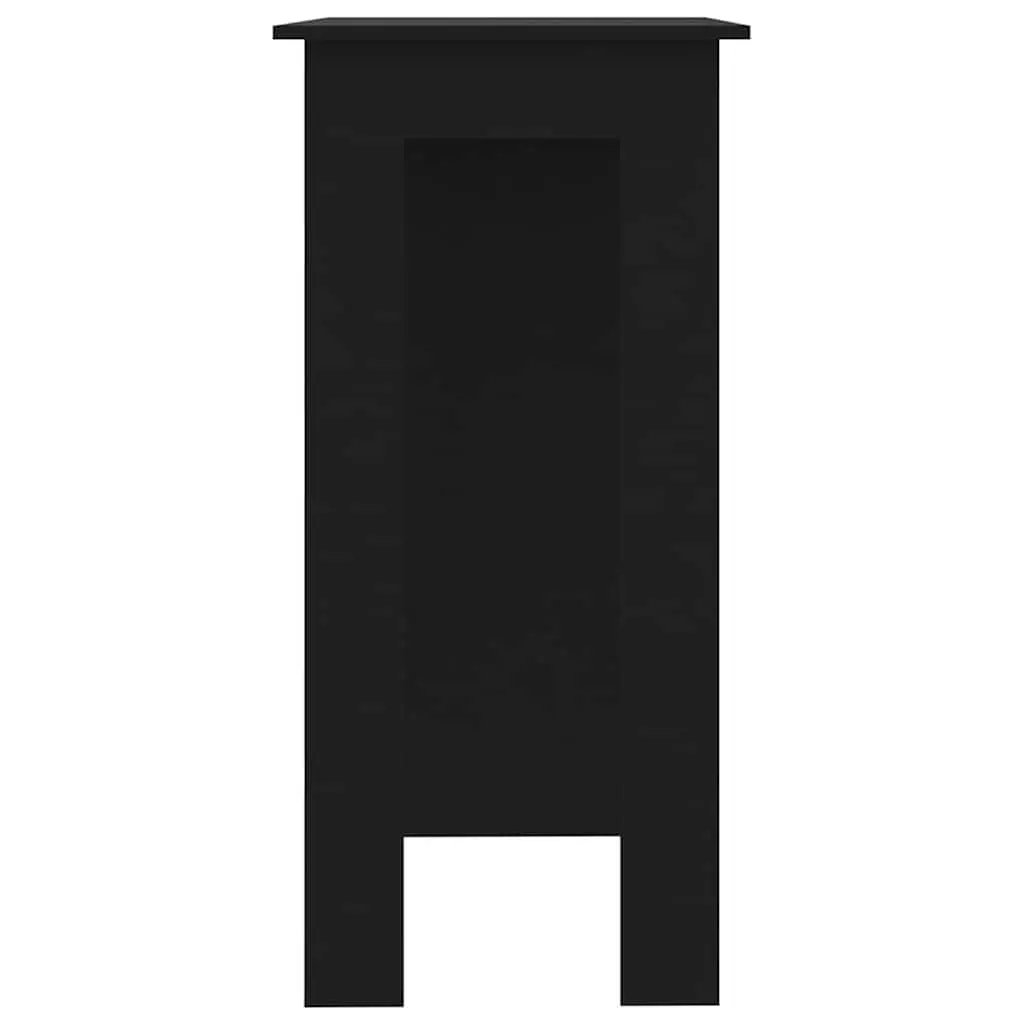 Black Bar Table with Storage for Kitchen