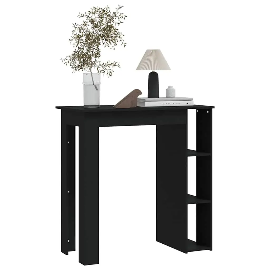 Black Bar Table with Storage for Kitchen