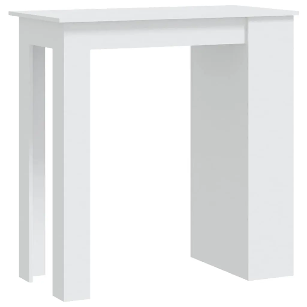 White Bar Table for Dining and Storage