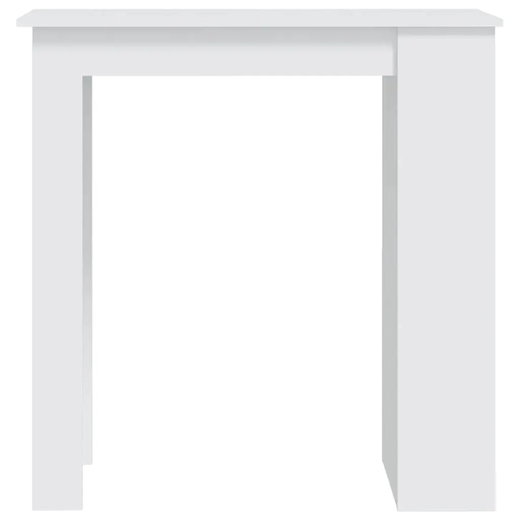 White Bar Table for Dining and Storage