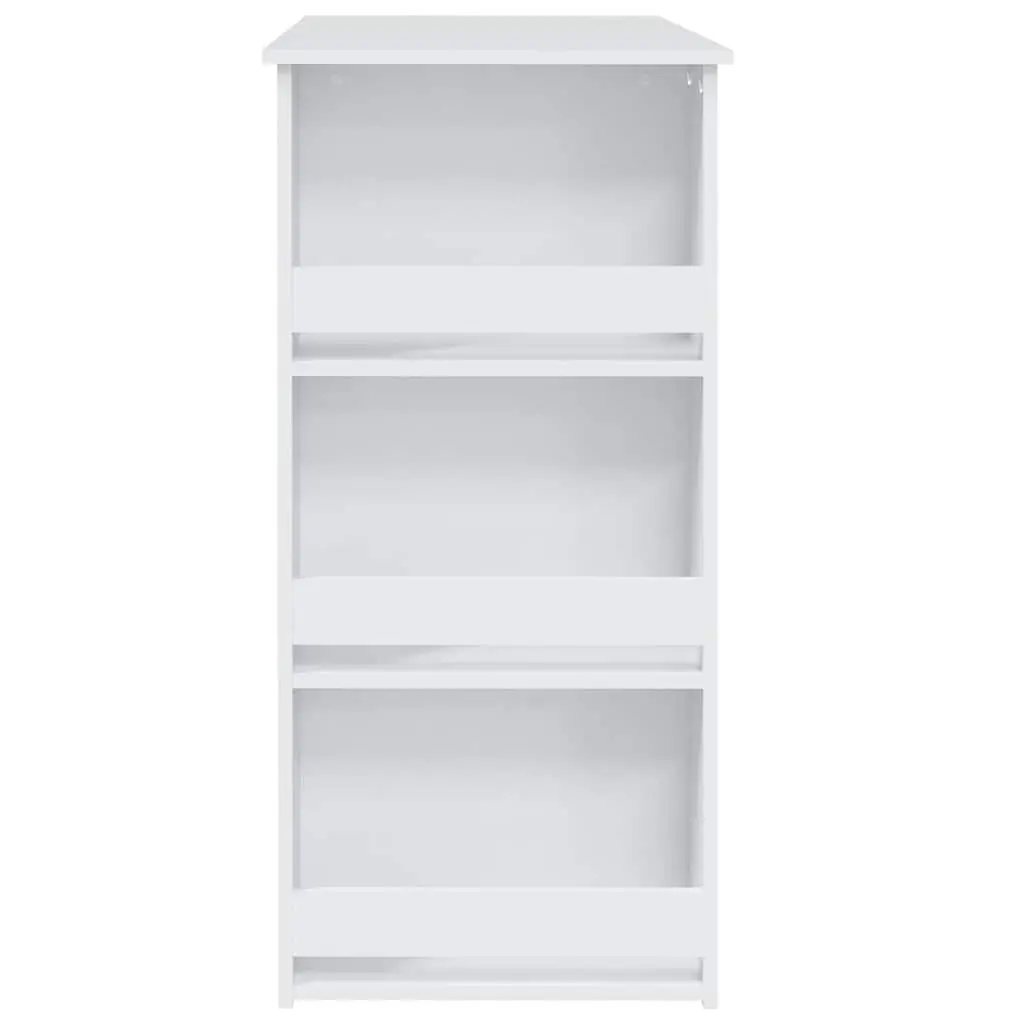 White Bar Table for Dining and Storage