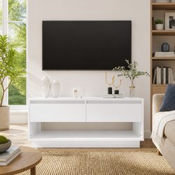 Stylish White High Gloss TV Cabinet for Living Rooms