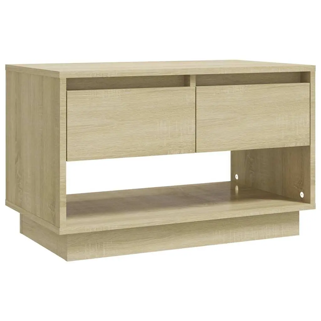 Beige Engineered Wood TV Cabinet with Drawers