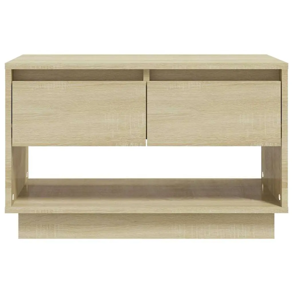 Beige Engineered Wood TV Cabinet with Drawers