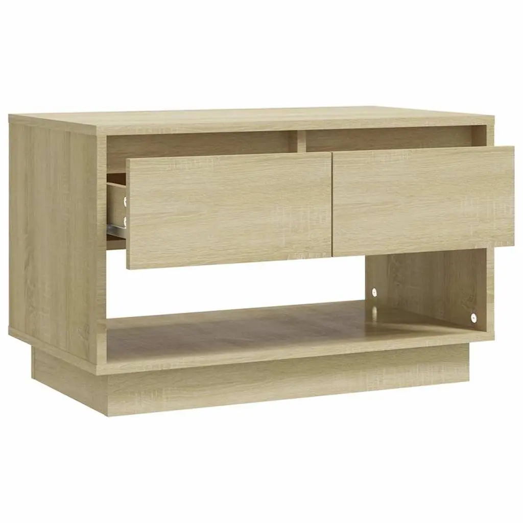 Beige Engineered Wood TV Cabinet with Drawers
