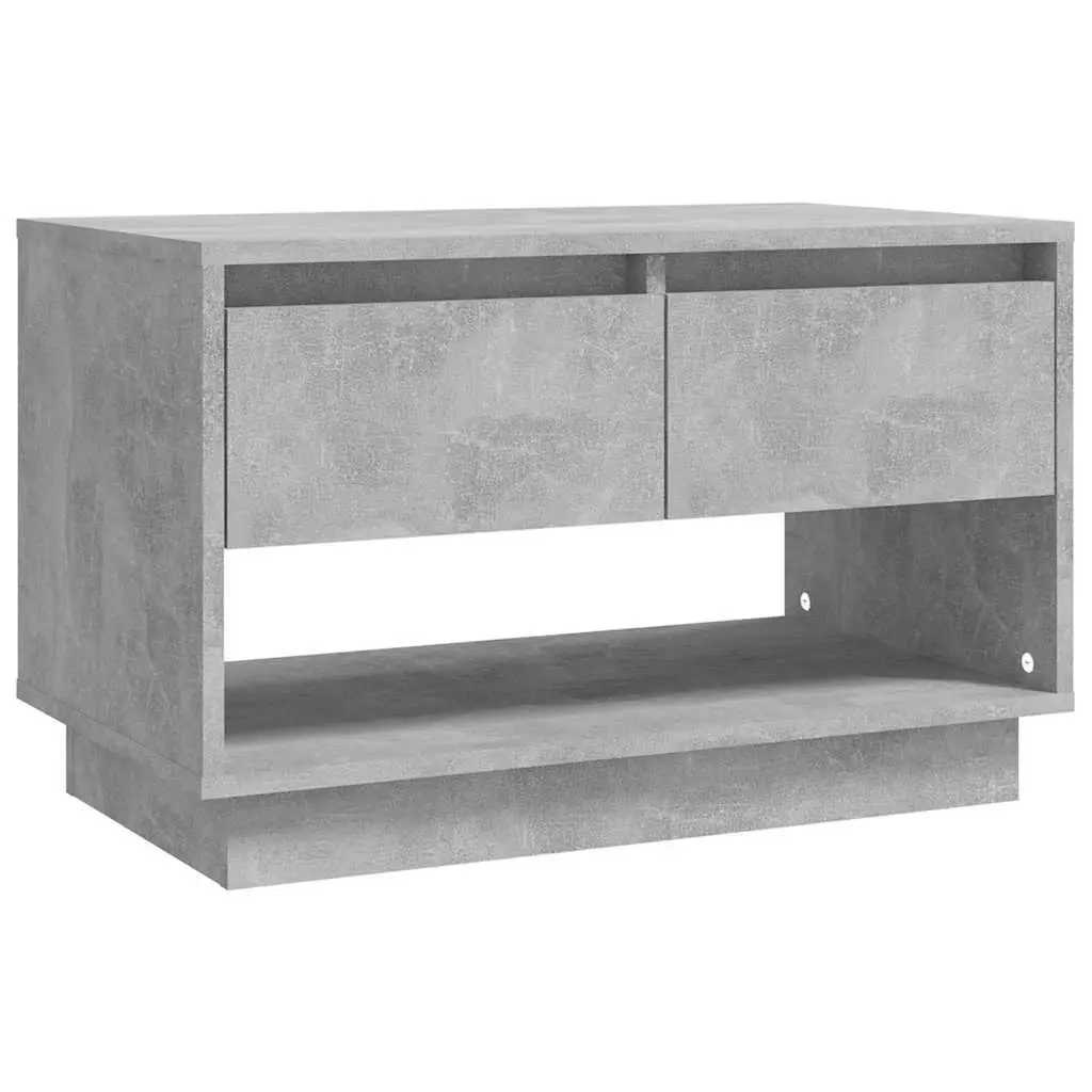 Concrete Grey TV Cabinet with 2 Drawers
