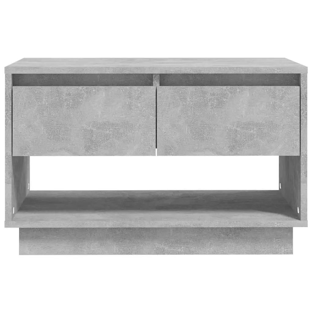 Concrete Grey TV Cabinet with 2 Drawers