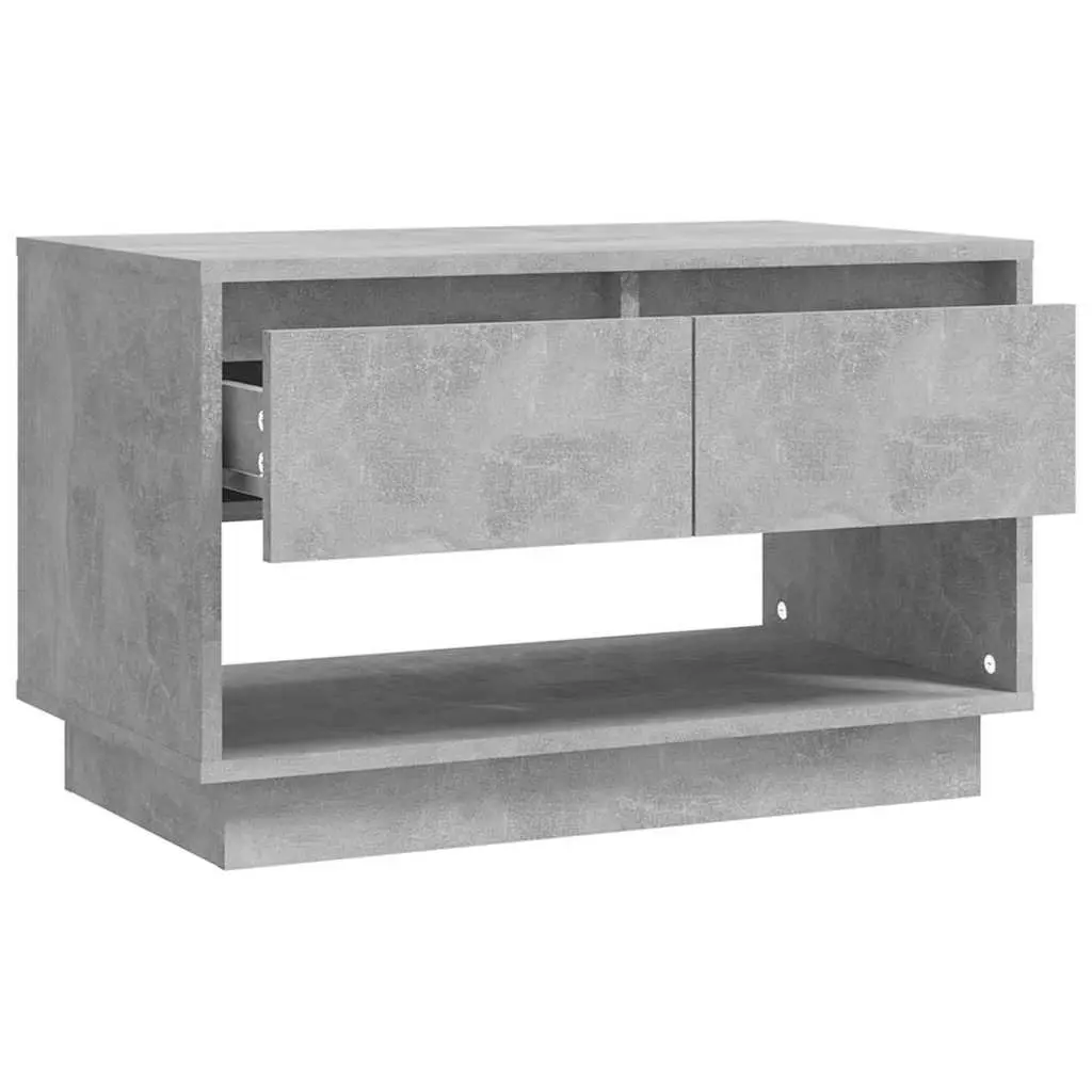 Concrete Grey TV Cabinet with 2 Drawers