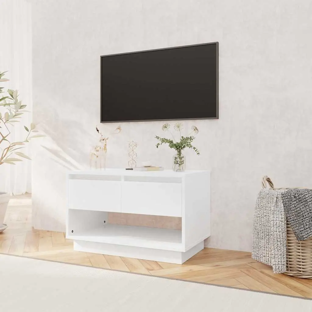 White High Gloss TV Cabinet with Drawers