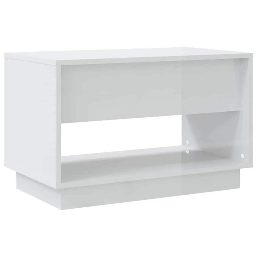 White High Gloss TV Cabinet with Drawers
