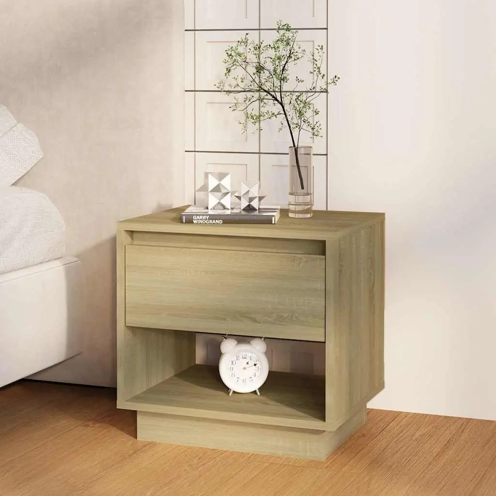 2 Piece Bedside Cabinet Set with Drawers