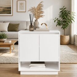 Sturdy White Sideboard with Storage Compartments