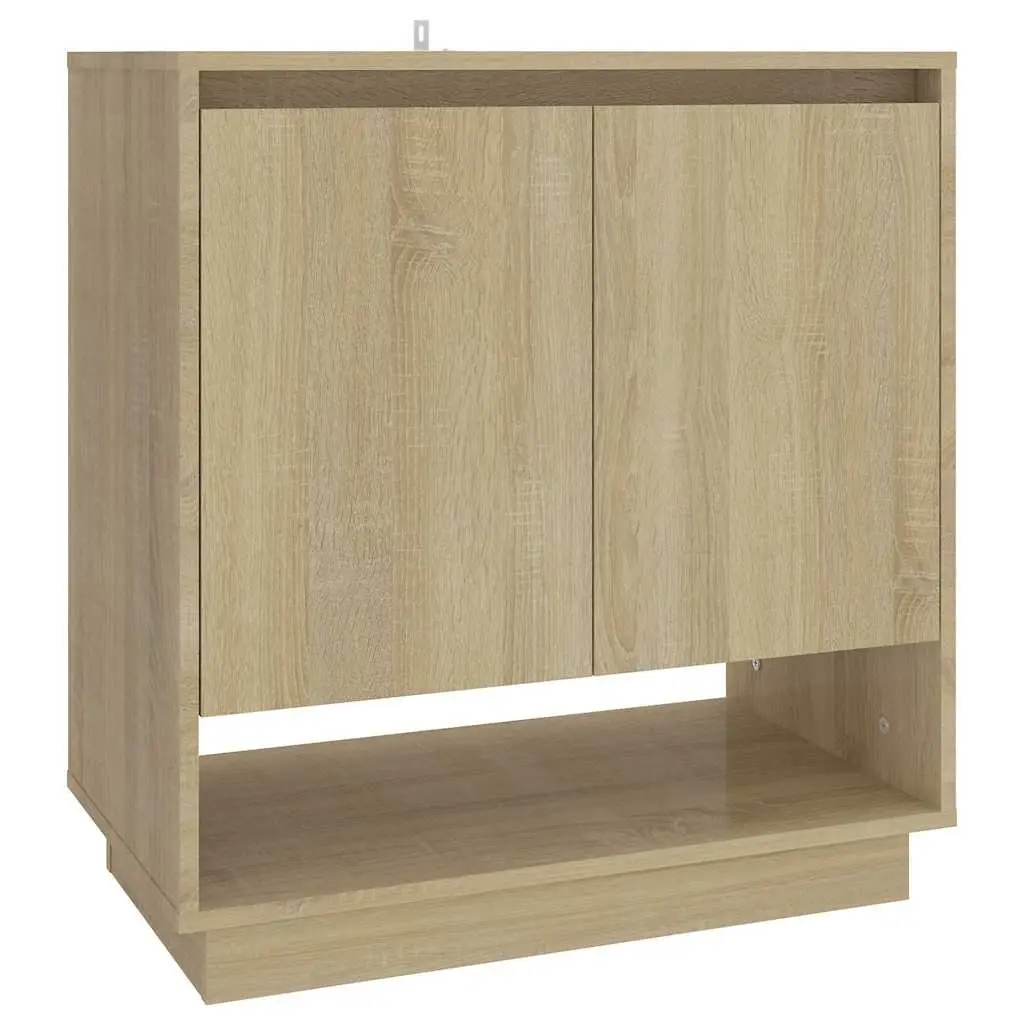 Brown Engineered Wood Sideboard with Storage Compartments
