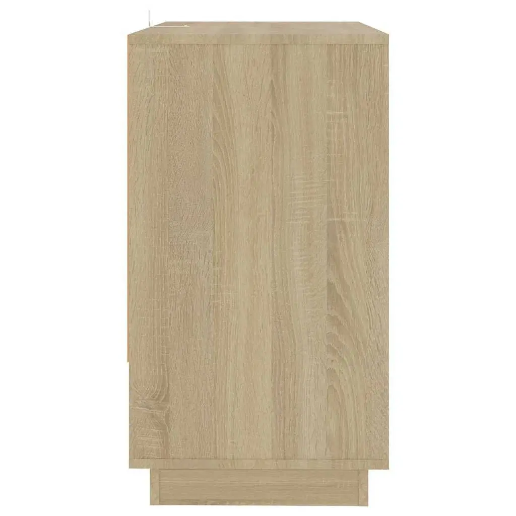 Brown Engineered Wood Sideboard with Storage Compartments