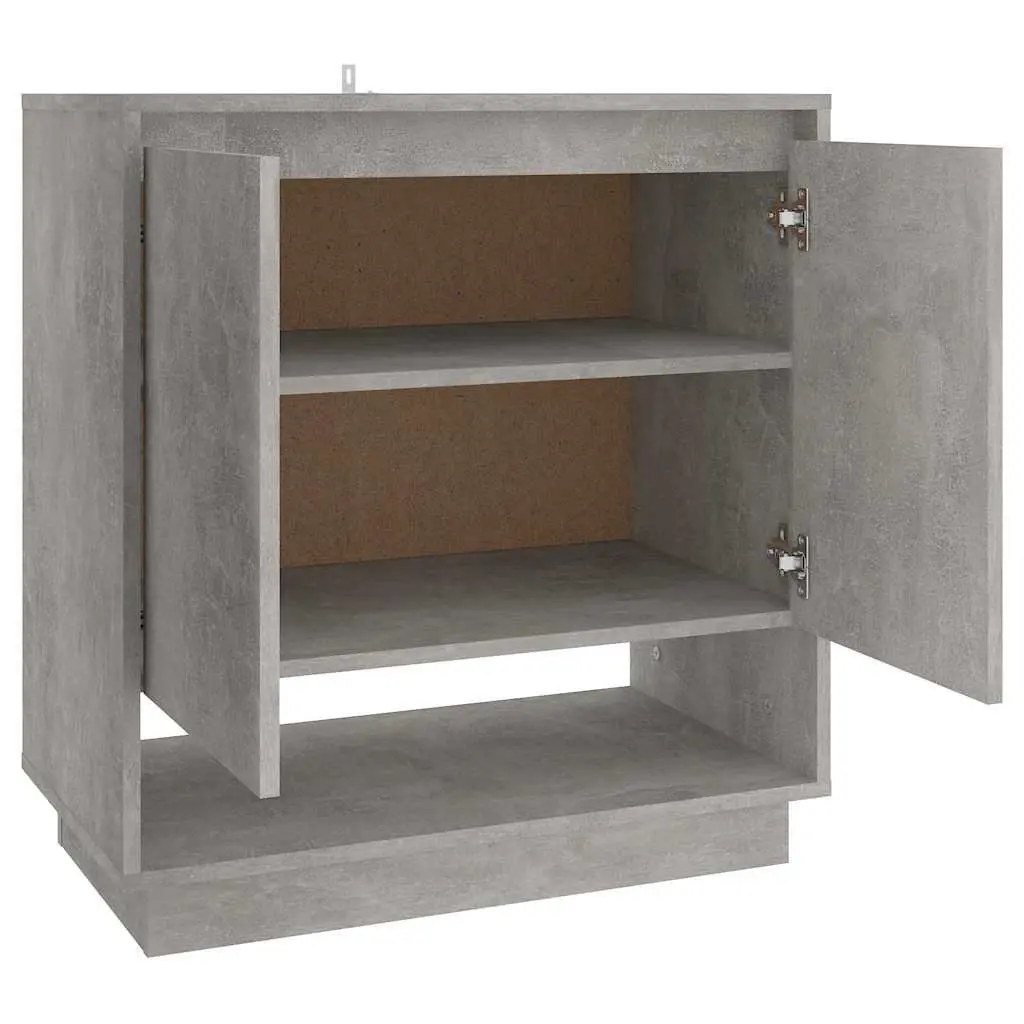 Grey Engineered Wood Sideboard Cabinet with Ample Storage
