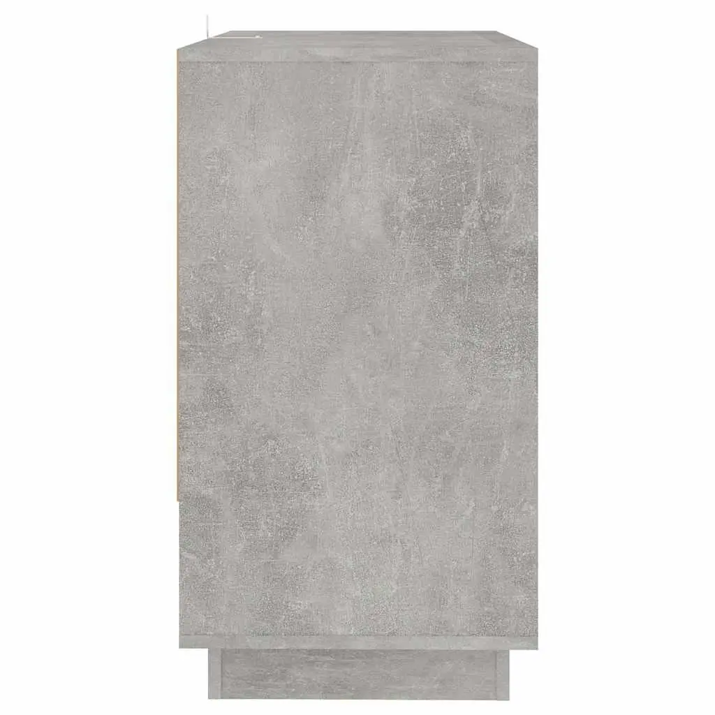 Grey Engineered Wood Sideboard Cabinet with Ample Storage
