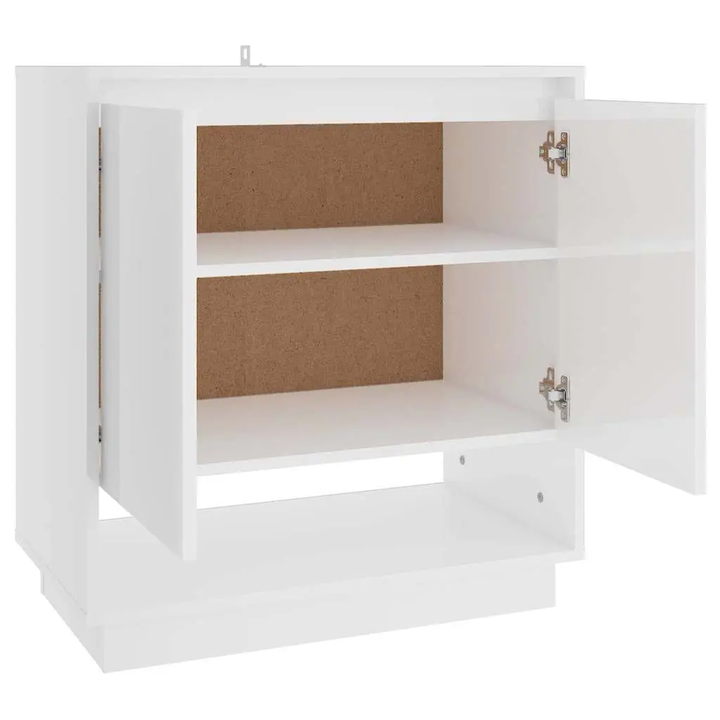 High Gloss White Minimalist Sideboard Storage Cabinet