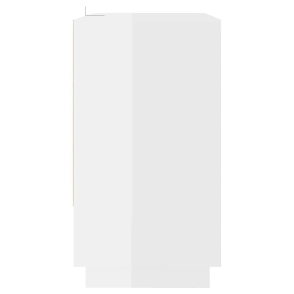 High Gloss White Minimalist Sideboard Storage Cabinet