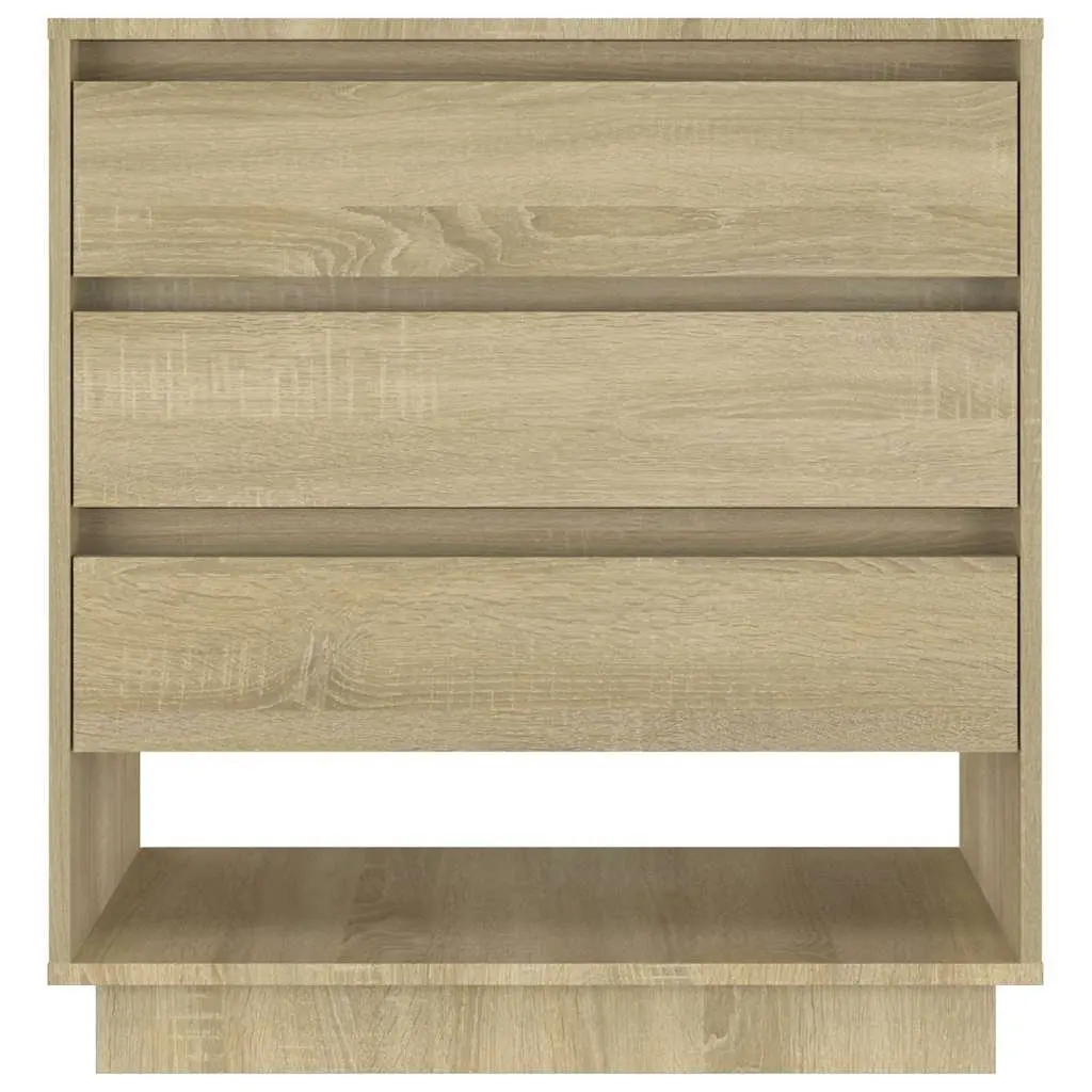 Brown Engineered Wood Sideboard Cabinet with 3 Drawers
