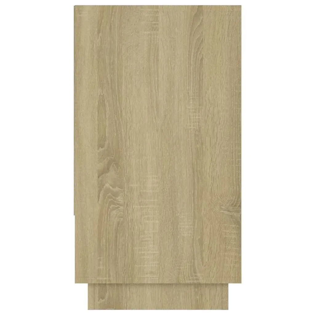 Brown Engineered Wood Sideboard Cabinet with 3 Drawers
