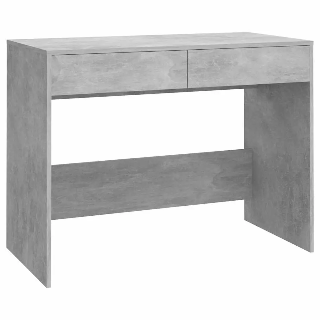 Office Desk Engineered Wood 101 x 50 x 76.5 cm Concrete Grey