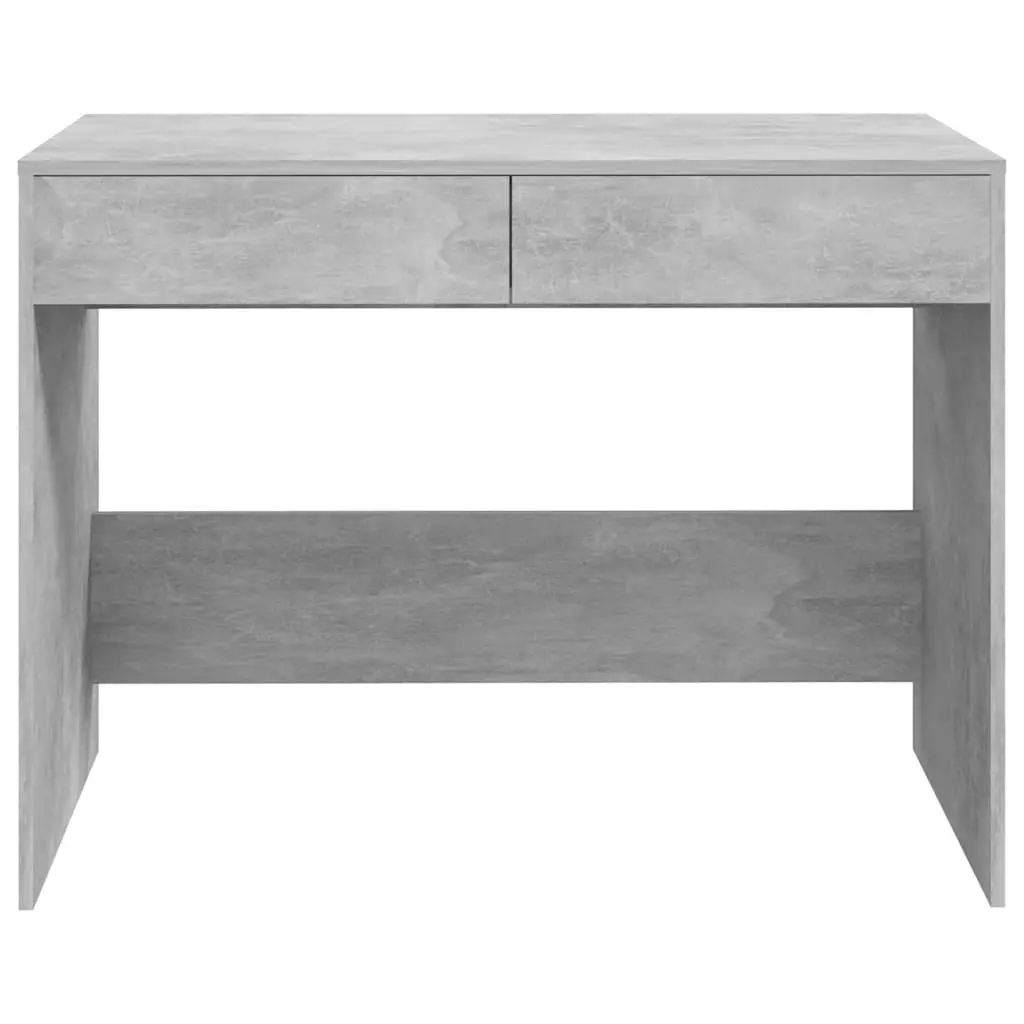 Office Desk Engineered Wood 101 x 50 x 76.5 cm Concrete Grey