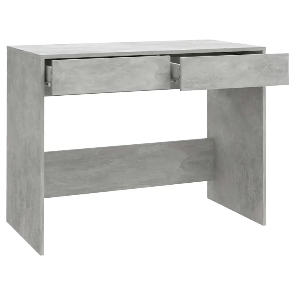 Office Desk Engineered Wood 101 x 50 x 76.5 cm Concrete Grey