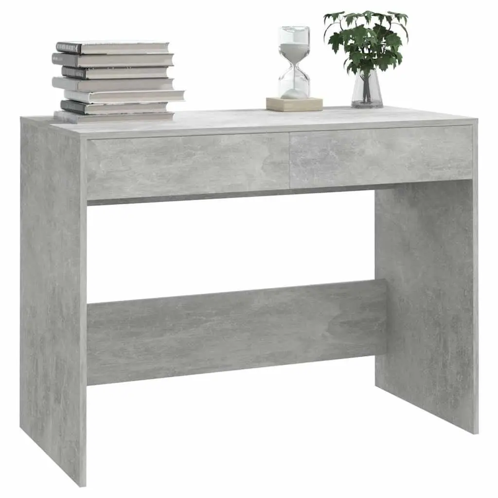 Office Desk Engineered Wood 101 x 50 x 76.5 cm Concrete Grey