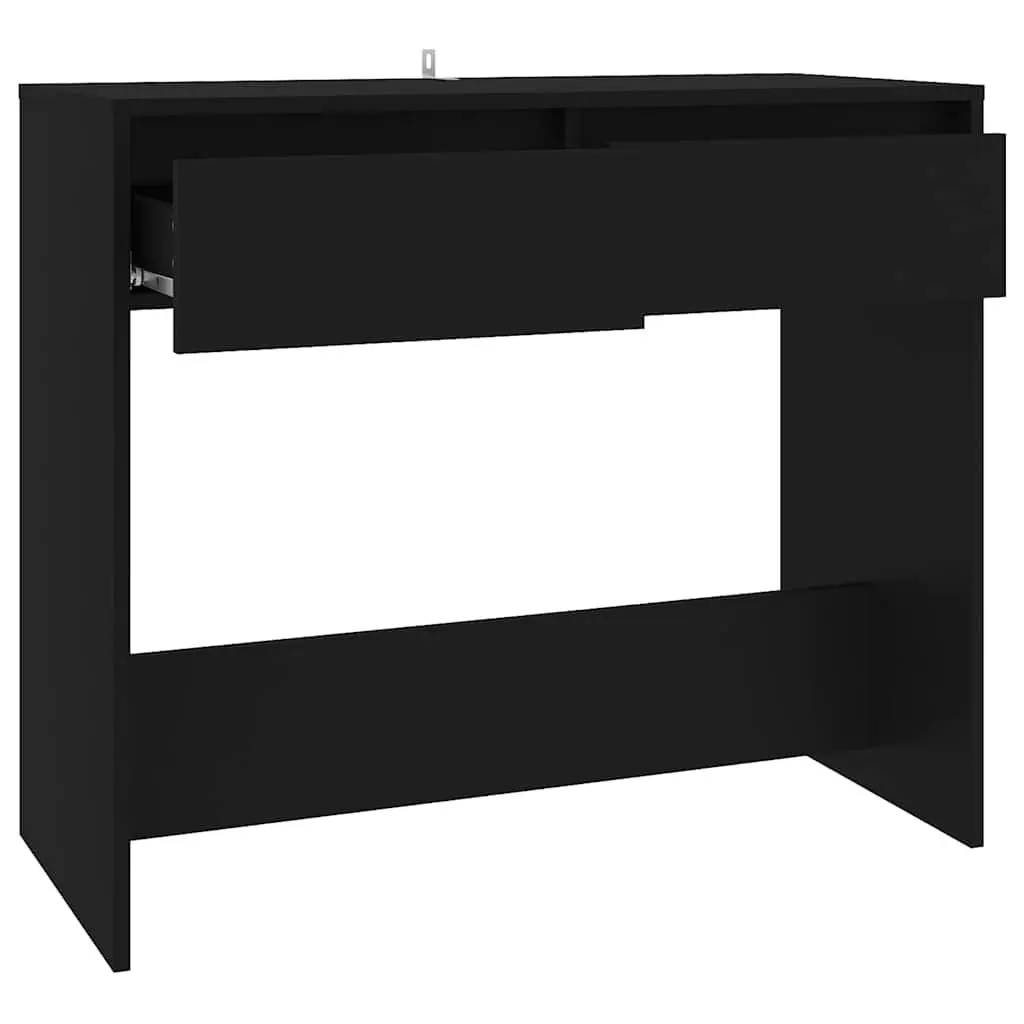 Black Console Table with Storage Drawers