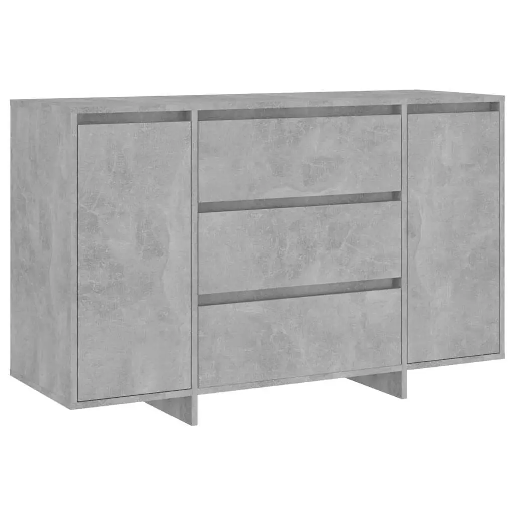 Grey Sideboard Cabinet with 3 Drawers & 2 Doors