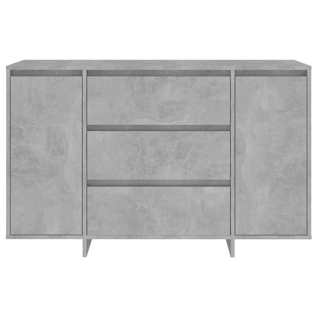 Grey Sideboard Cabinet with 3 Drawers & 2 Doors