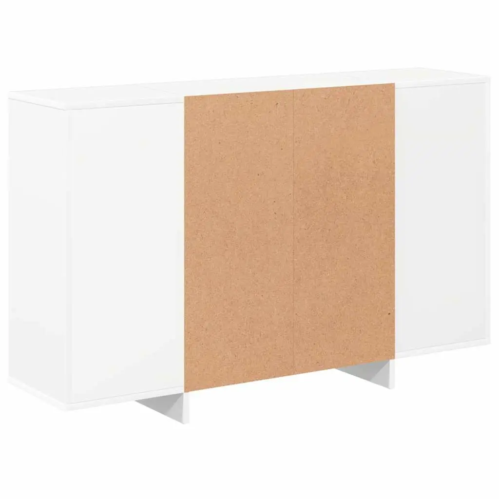 White Sideboard with Shelves for Storage