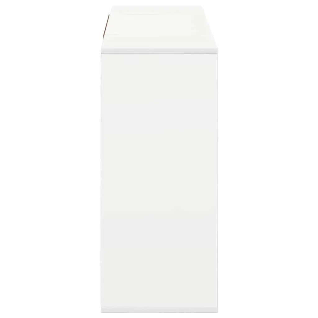 White Sideboard with Shelves for Storage