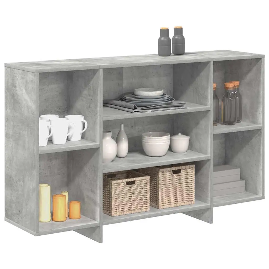 Grey Sideboard with Ample Storage Shelves