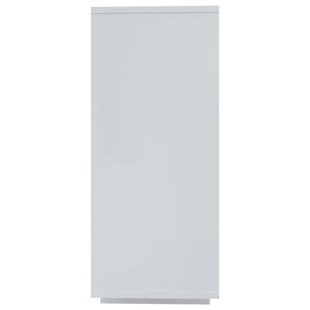 White High Gloss 4 Shelf Sideboard Storage