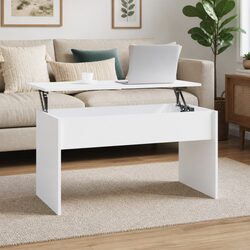 Sturdy White Lift Top Coffee Table with Storage