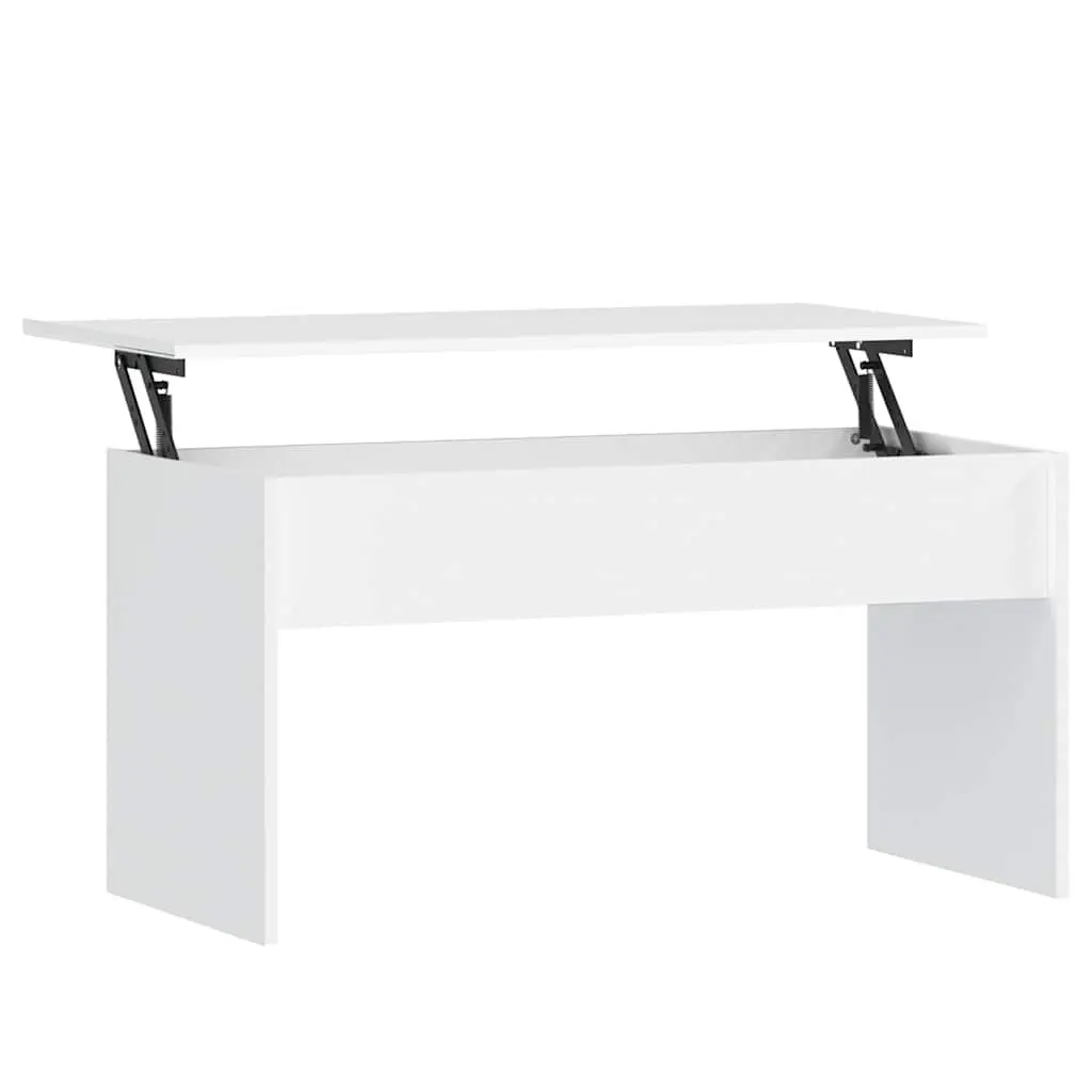 White Lift Top Coffee Table with Storage