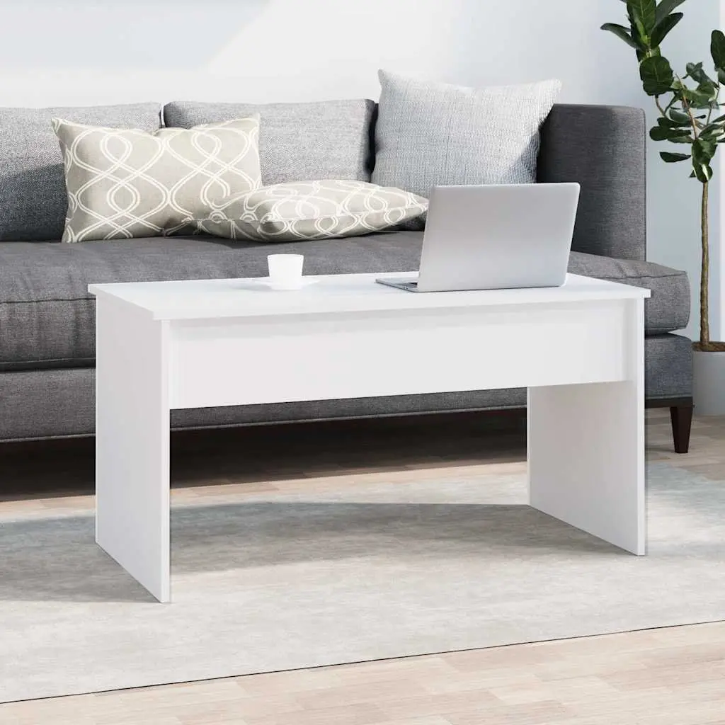 White Lift Top Coffee Table with Storage