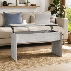 Sturdy Grey Engineered Wood Lift-Top Coffee Table