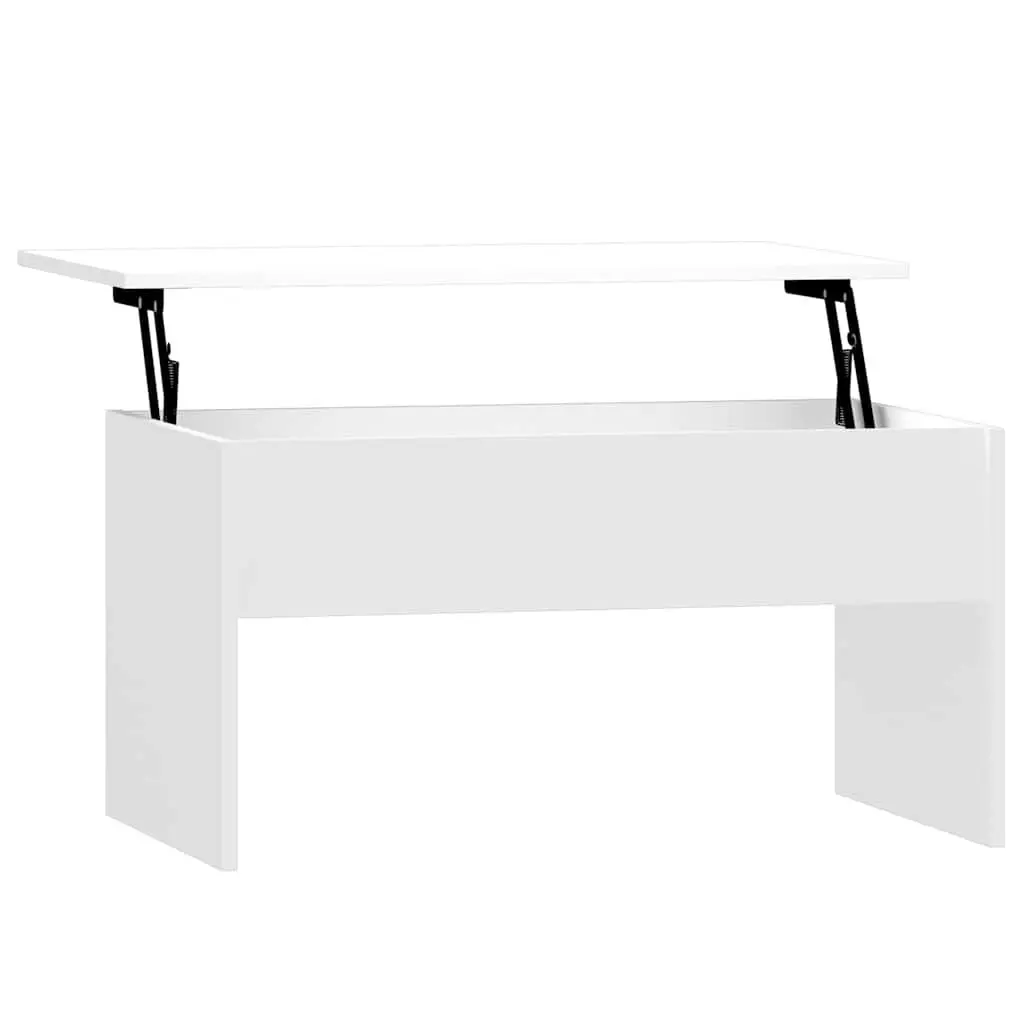 White Lift-Top Coffee Table with Storage