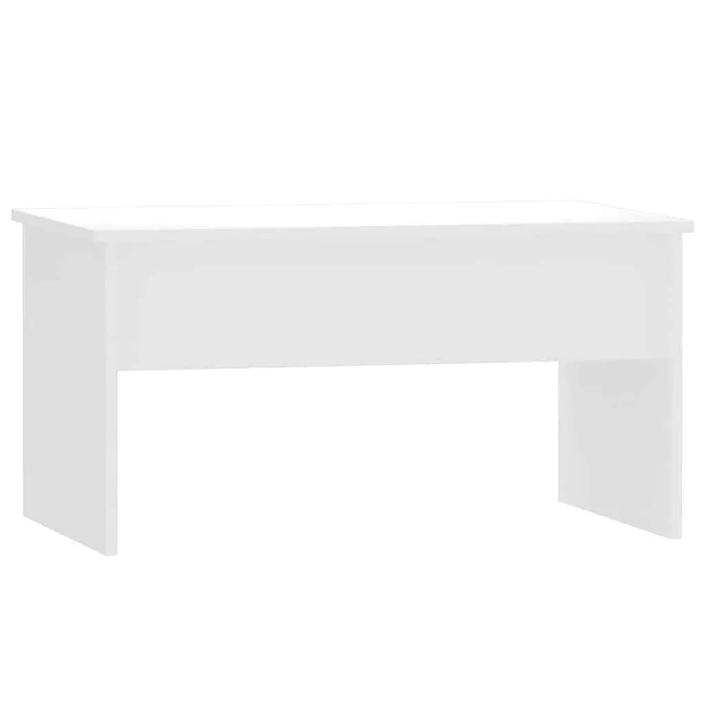 White Lift-Top Coffee Table with Storage