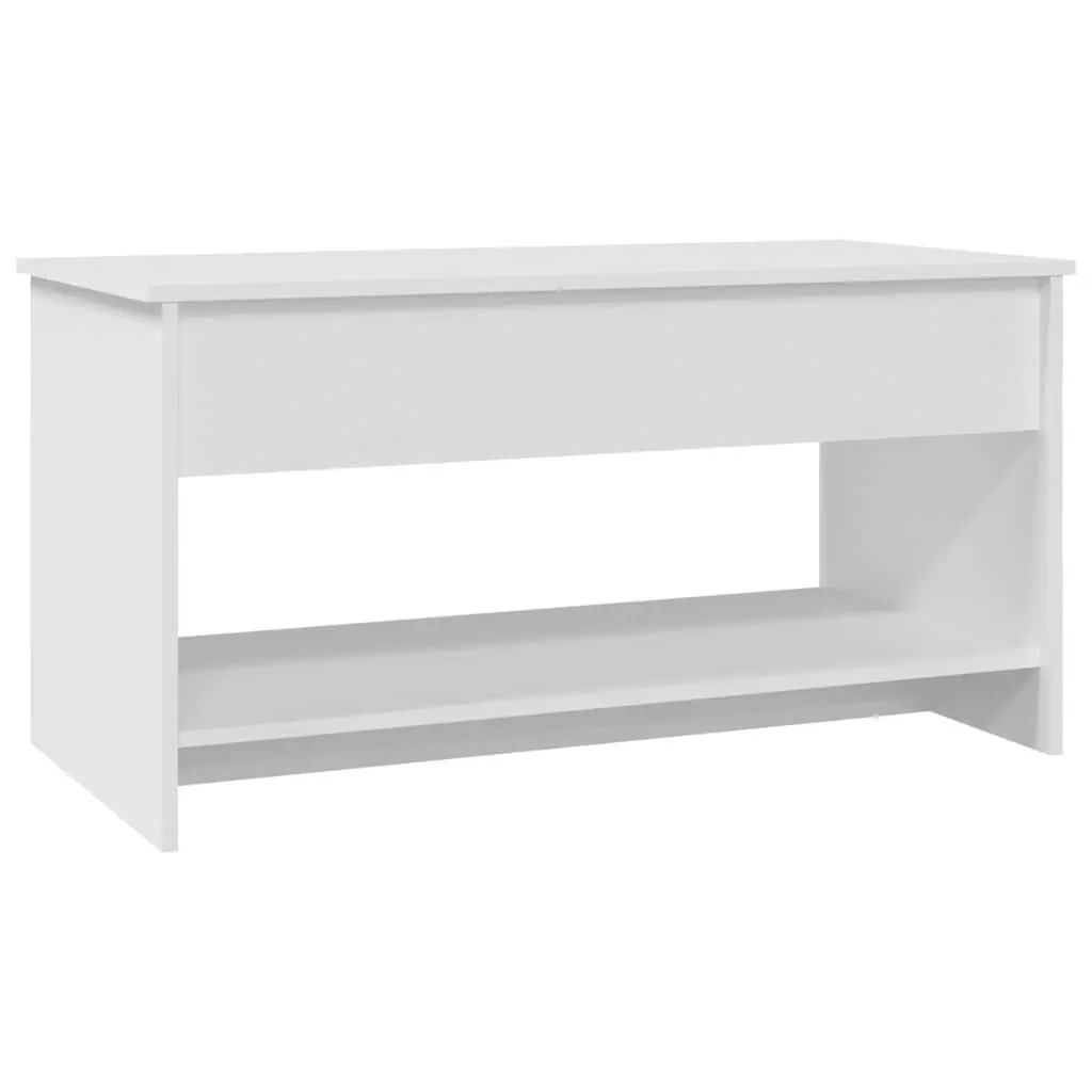 White Coffee Table with Lift Top Storage
