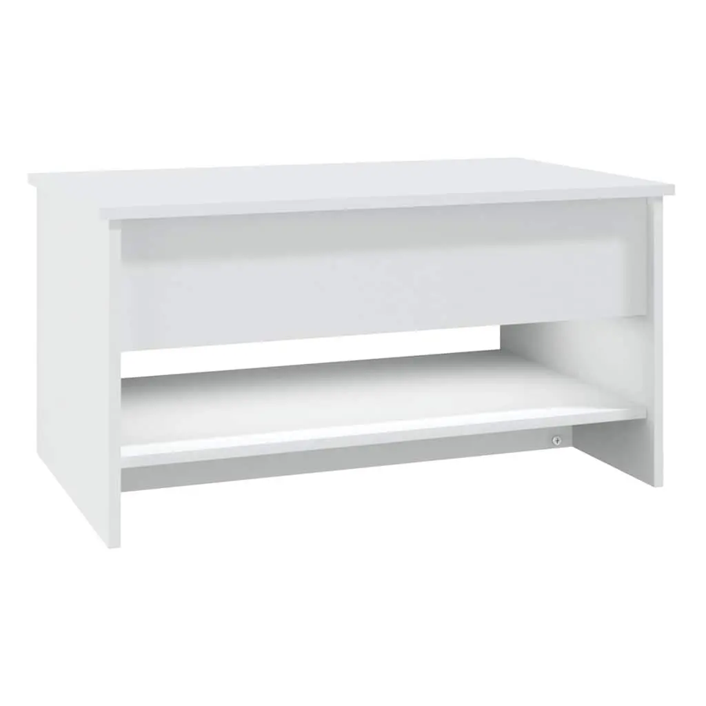White Coffee Table with Hidden Storage