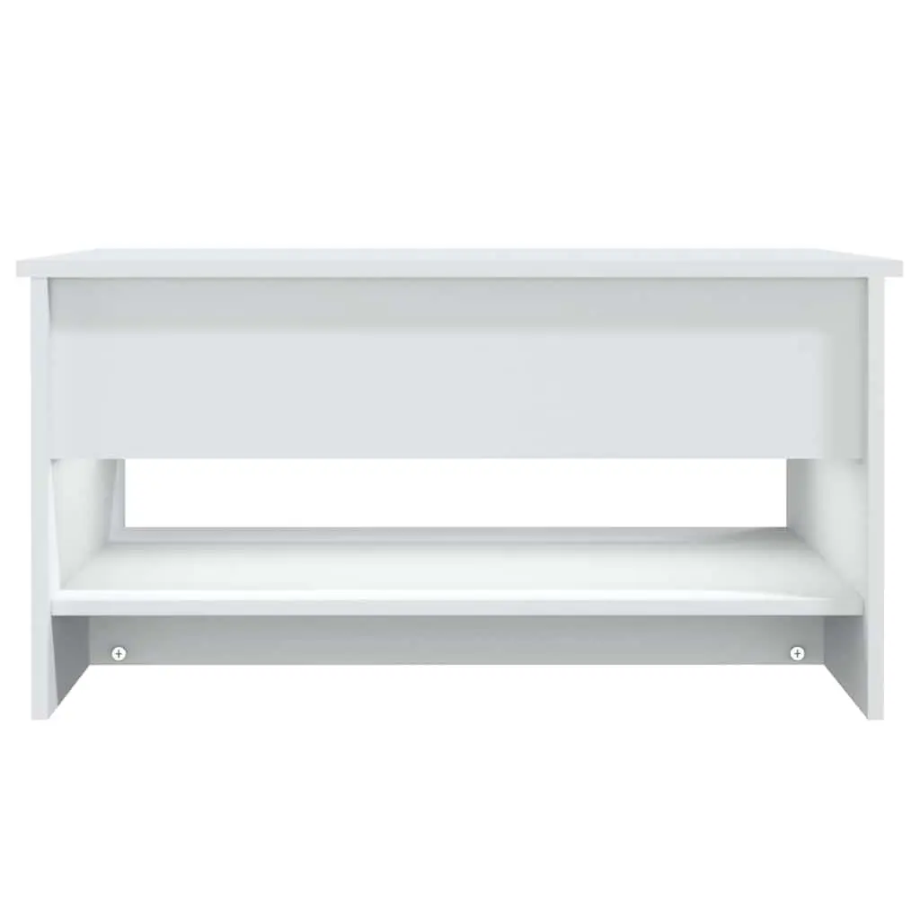 White Coffee Table with Hidden Storage