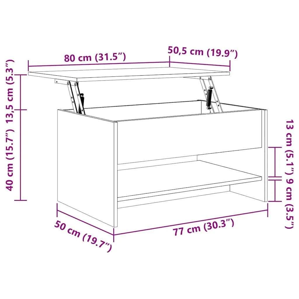 White Coffee Table with Hidden Storage