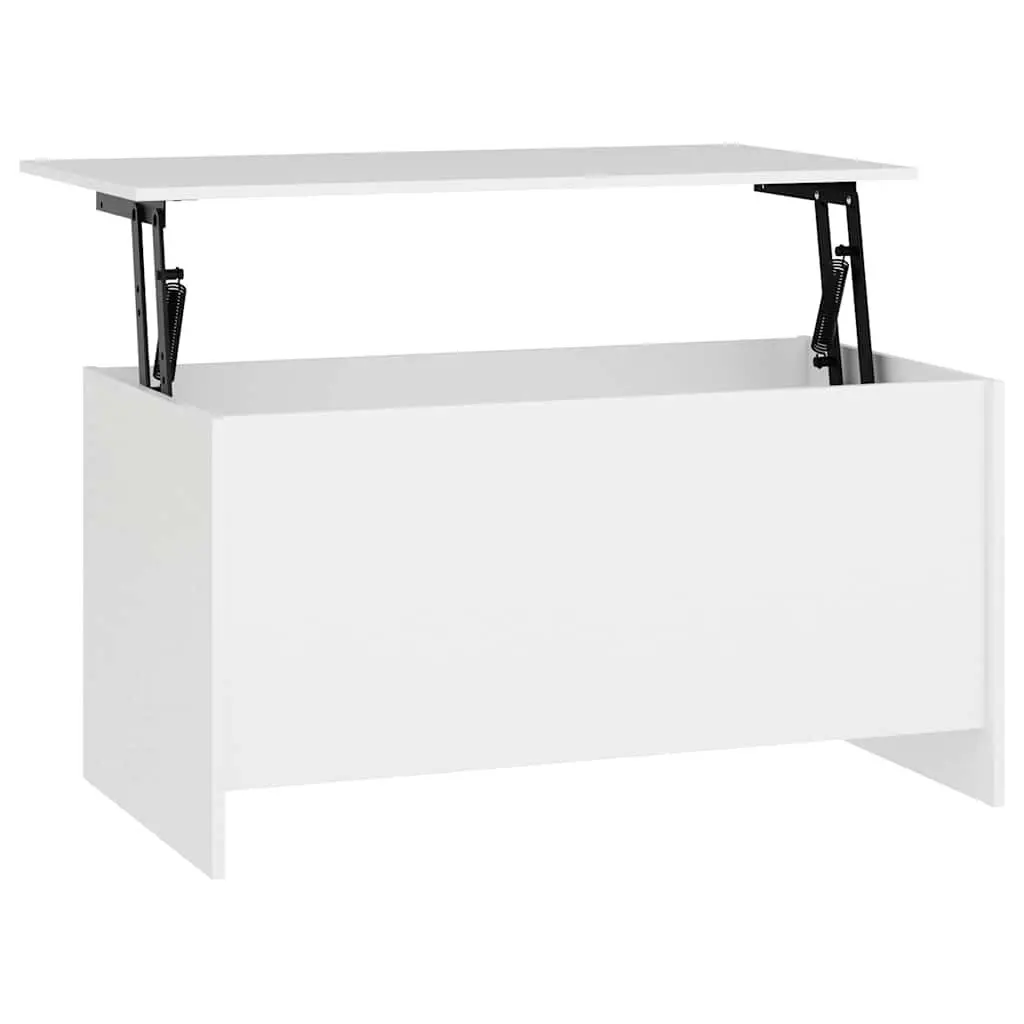 Coffee Table Engineered Wood 102x55.5cm White Lift Top Storage Compartment
