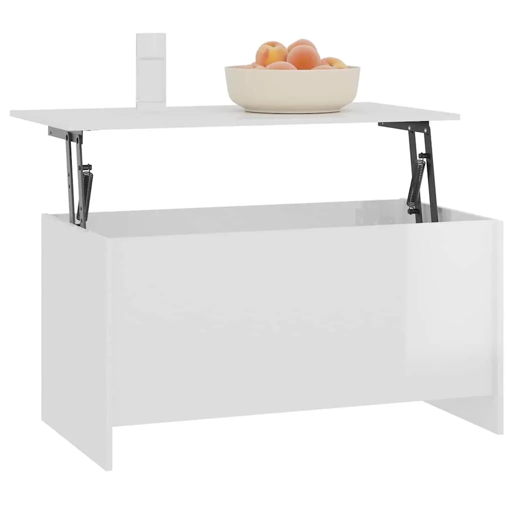 High Gloss White Lift Top Coffee Table