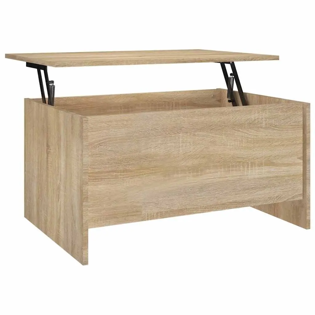 Lift-Top Coffee Table in Brown Engineered Wood with Storage