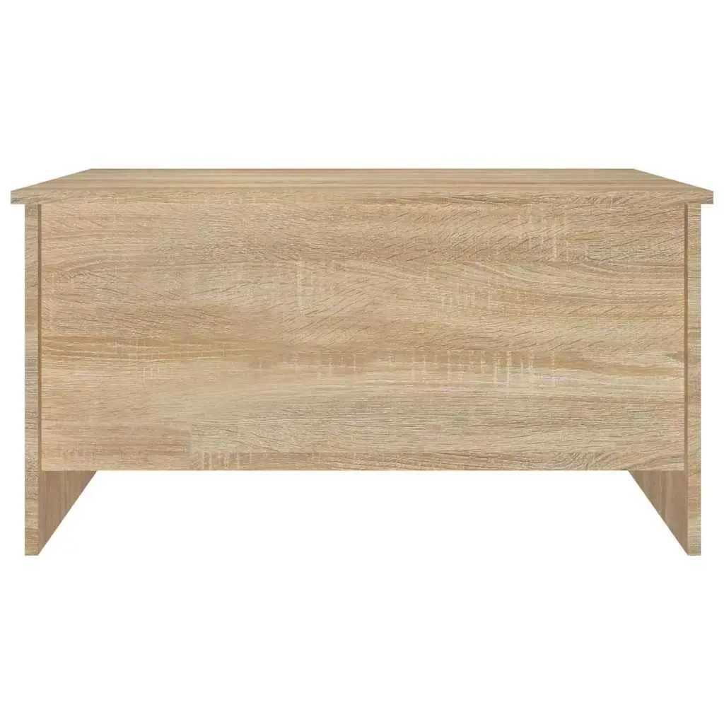 Lift-Top Coffee Table in Brown Engineered Wood with Storage